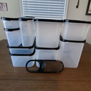 Tupperware Modular Mates - 11 piece set - Black